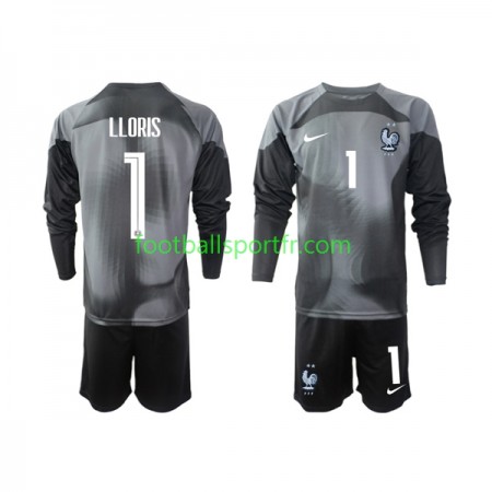 Tenue France LLORIS 1 Gardien Enfant Domicile World Cup 2022 Maillot de Foot ML